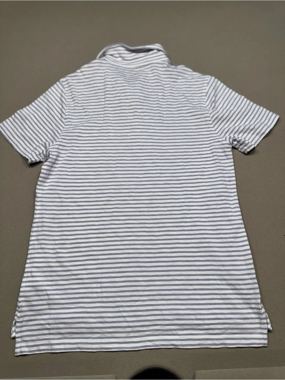 J.Crew Men's Lilac Striped Slub Jersey Pocket Polo Shirt